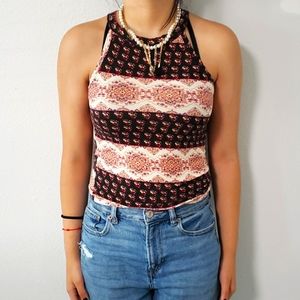 Boho Print Halter Top